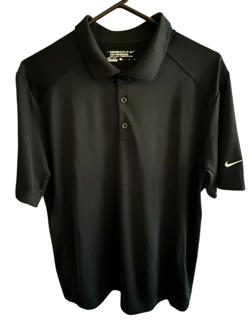 Nike Golf Men’s Short Sleeve Black Polo Shirt - Size Large